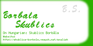 borbala skublics business card